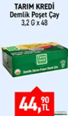 TARIM KREDİ DEMLİK POŞET ÇAY 3,2 G X 48 fiyat ve kampanya bilgisi